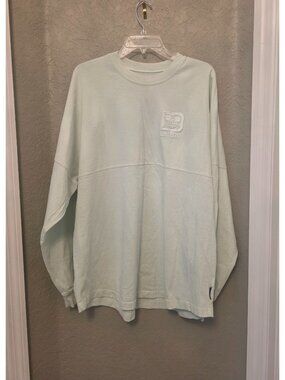 Disney Parks Walt Disney World Green Puffy Glitter Spirit Jersey XL EUC